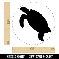 Turtle Swimming Solid Rubber Stamp for Stamping Crafting Planners