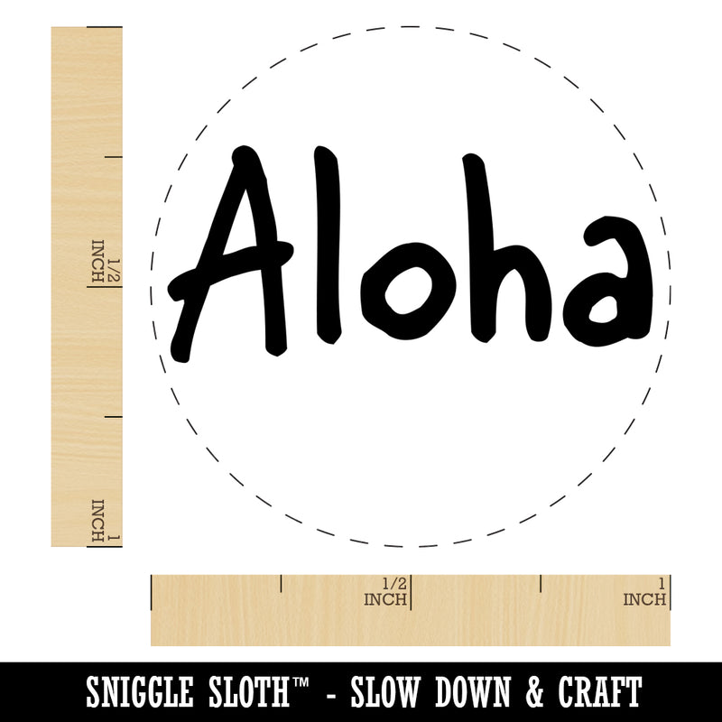 Aloha Fun Text Rubber Stamp for Stamping Crafting Planners