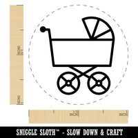 Baby Carriage Pram Stroller Rubber Stamp for Stamping Crafting Planners