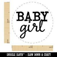 Baby Girl Fun Text Rubber Stamp for Stamping Crafting Planners
