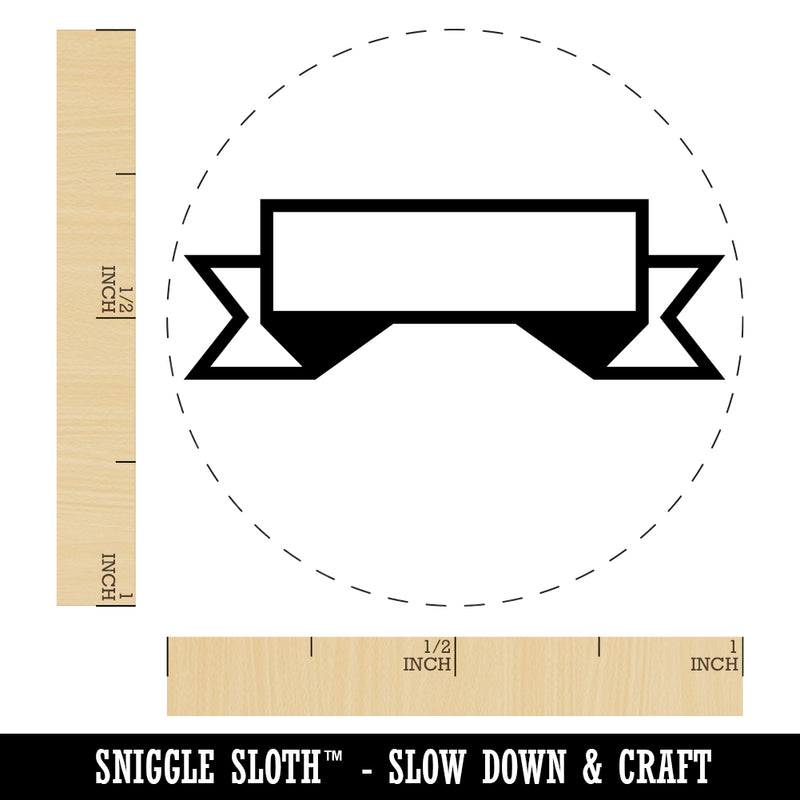Banner Outline Rubber Stamp for Stamping Crafting Planners
