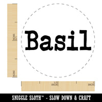 Basil Herb Fun Text Rubber Stamp for Stamping Crafting Planners