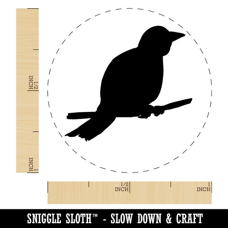 Canary Bird on Branch Solid Rubber Stamp for Stamping Crafting Planners