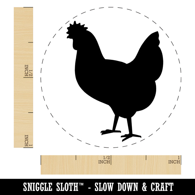 Chicken Standing Solid Rubber Stamp for Stamping Crafting Planners