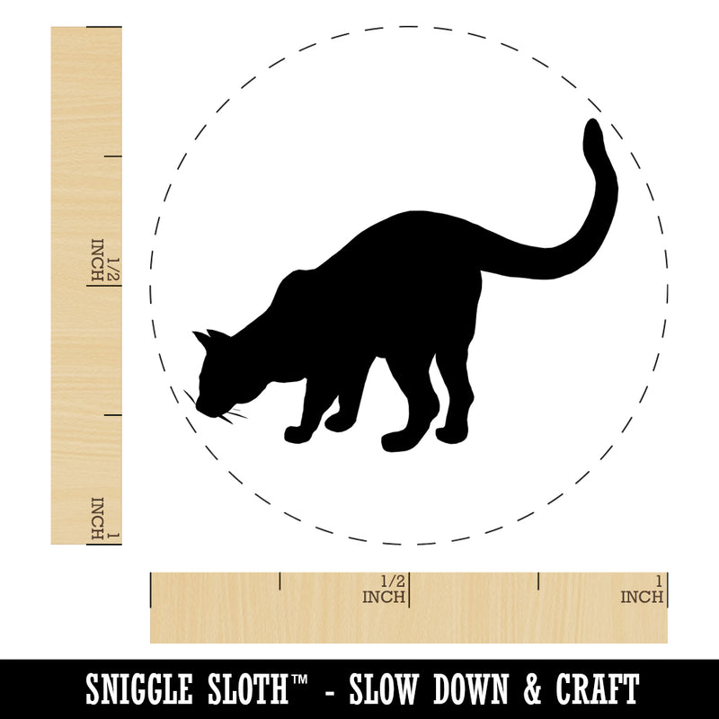 Curious Cat Solid Rubber Stamp for Stamping Crafting Planners
