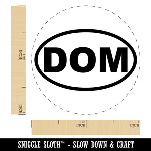 Dominican Republic DOM Euro Oval Rubber Stamp for Stamping Crafting Planners