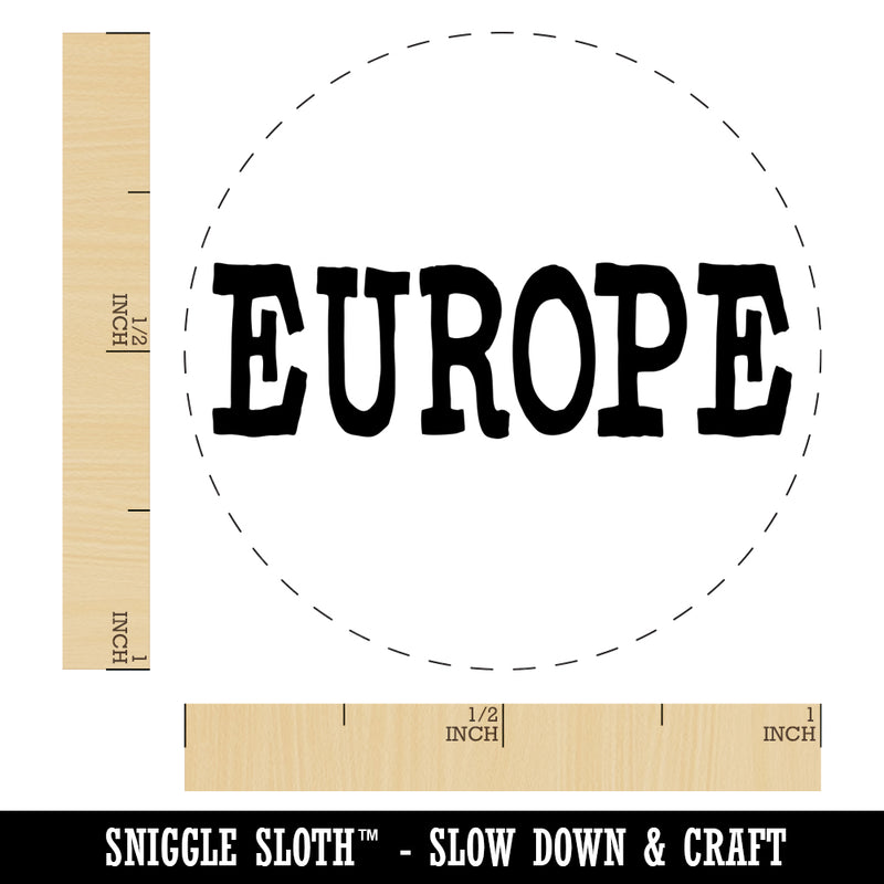 Europe Fun Text Rubber Stamp for Stamping Crafting Planners