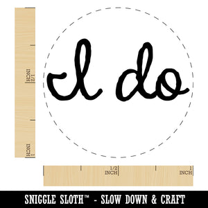 I Do Wedding Fun Text Rubber Stamp for Stamping Crafting Planners