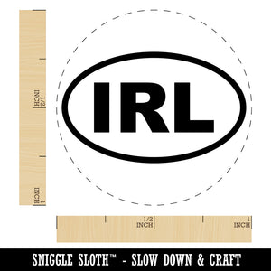 Ireland IRL Euro Oval Rubber Stamp for Stamping Crafting Planners