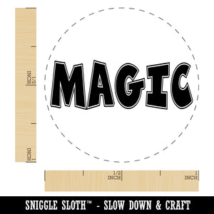 Magic Fun Text Rubber Stamp for Stamping Crafting Planners