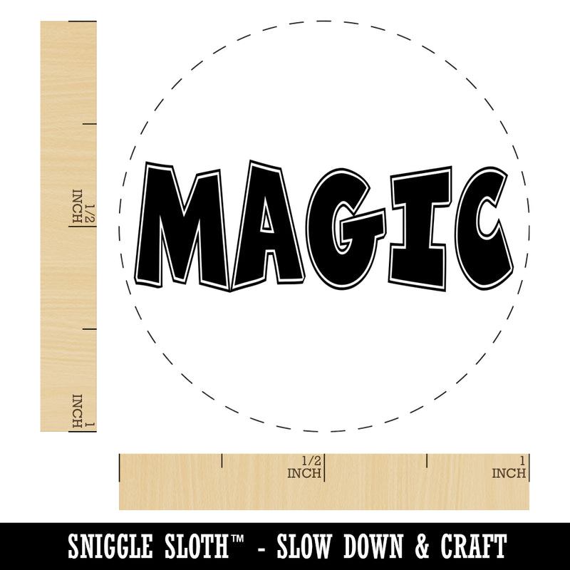 Magic Fun Text Rubber Stamp for Stamping Crafting Planners