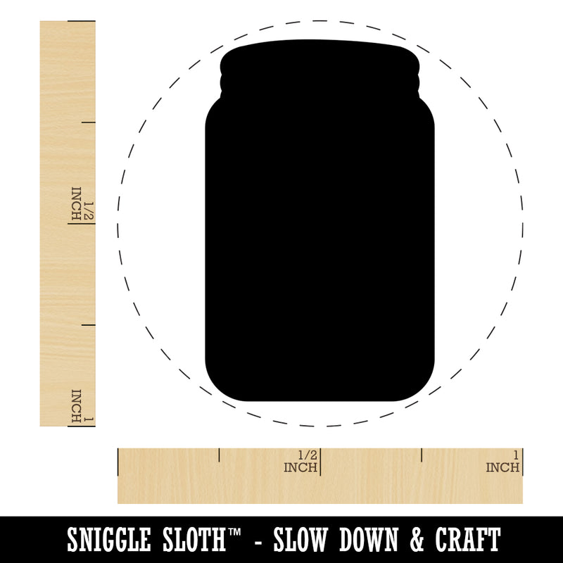 Mason Jar Solid Rubber Stamp for Stamping Crafting Planners