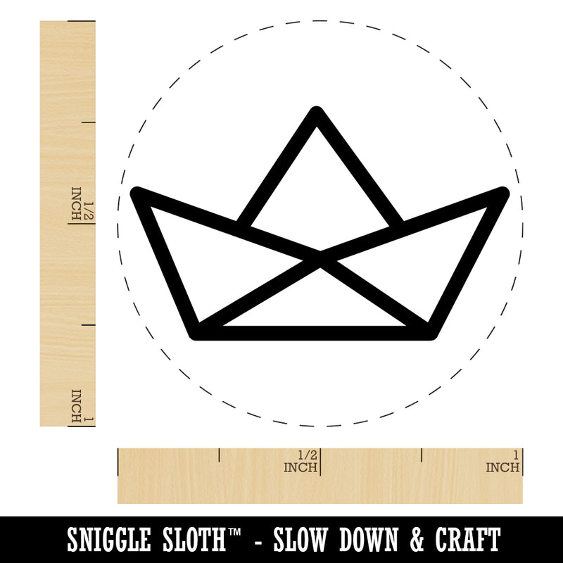 Paper Boat Ship Rubber Stamp for Stamping Crafting Planners