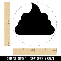 Poop Symbol Emoticon Solid Rubber Stamp for Stamping Crafting Planners