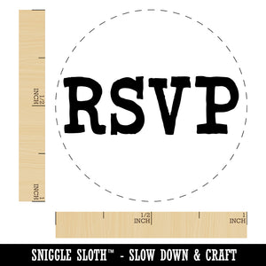 RSVP Fun Text Rubber Stamp for Stamping Crafting Planners