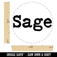 Sage Herb Fun Text Rubber Stamp for Stamping Crafting Planners