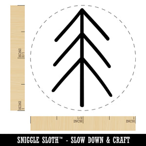 Simple Pine Tree Rubber Stamp for Stamping Crafting Planners