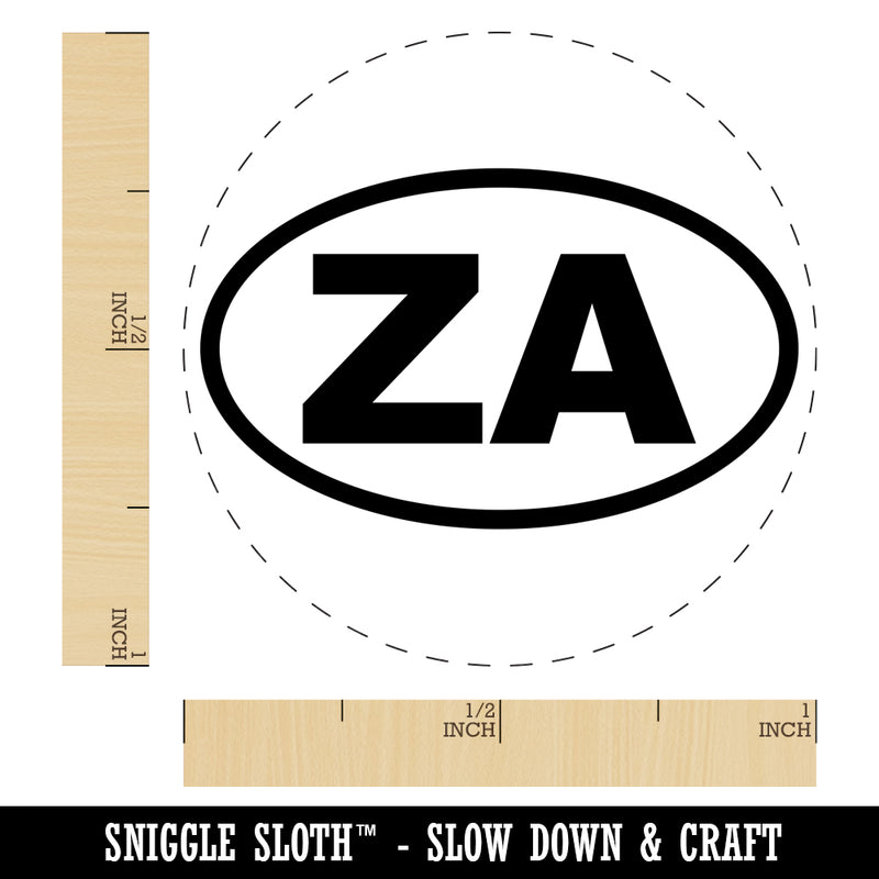 South Africa ZA Euro Oval Rubber Stamp for Stamping Crafting Planners