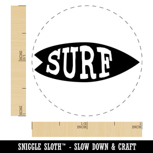 Surfing Surfboard Fun Text Rubber Stamp for Stamping Crafting Planners