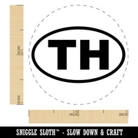 Thailand TH Euro Oval Rubber Stamp for Stamping Crafting Planners