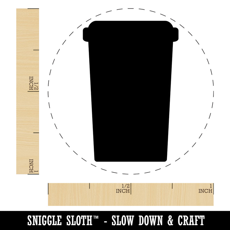 Travel Coffee Cup Mug Solid Rubber Stamp for Stamping Crafting Planners
