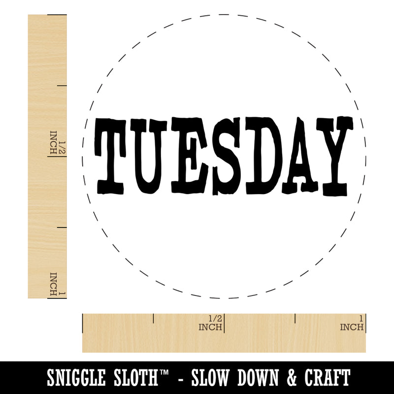 Tuesday Text Rubber Stamp for Stamping Crafting Planners
