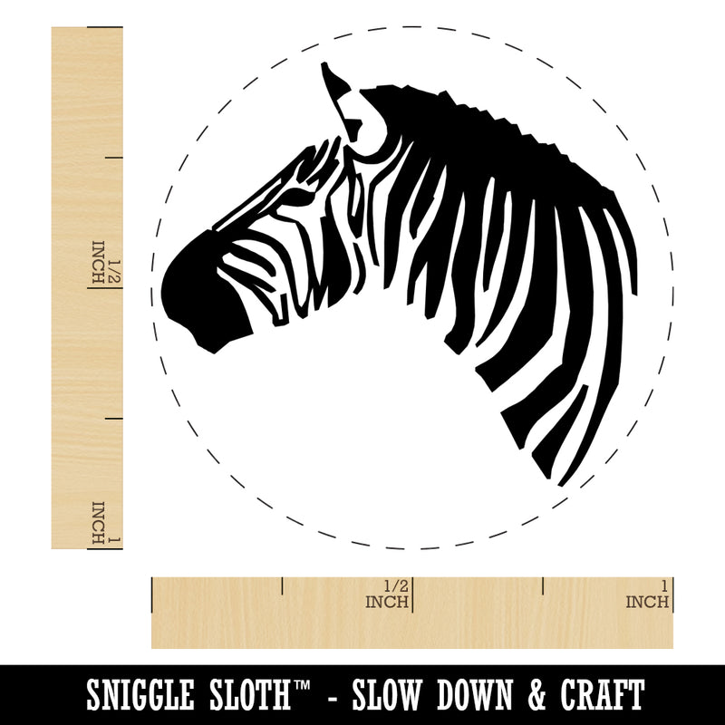 Zebra Head Profile Sketch Rubber Stamp for Stamping Crafting Planners