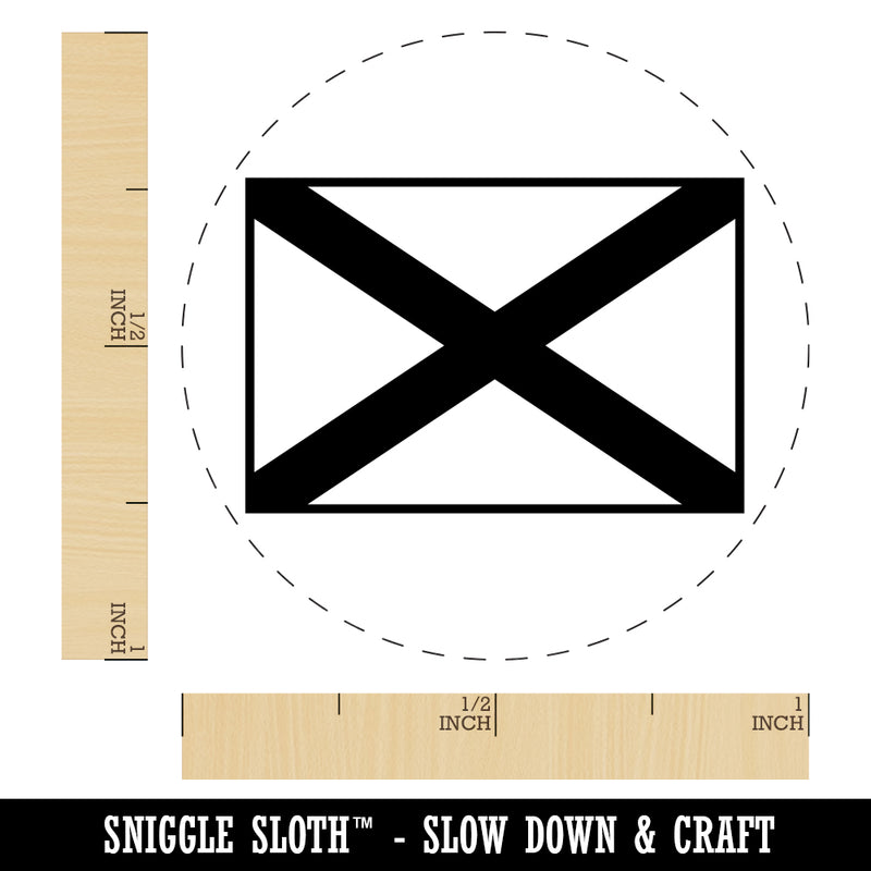 Alabama Flag Rubber Stamp for Stamping Crafting Planners
