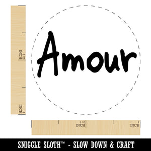Amour Love French Fun Text Rubber Stamp for Stamping Crafting Planners