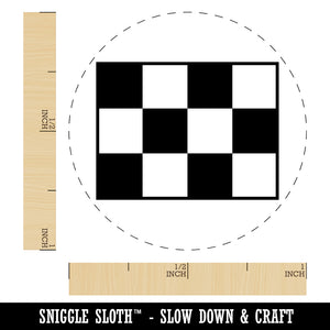 Checkered Flag Rubber Stamp for Stamping Crafting Planners