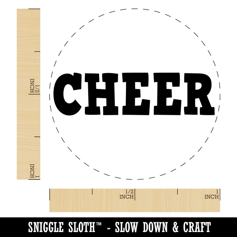 Cheer Cheerleading Fun Text Rubber Stamp for Stamping Crafting Planners