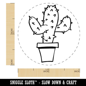 Cute Prickly Cactus Rubber Stamp for Stamping Crafting Planners