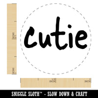 Cutie Cute Fun Text Rubber Stamp for Stamping Crafting Planners