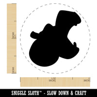 Hippopotamus Head Solid Rubber Stamp for Stamping Crafting Planners