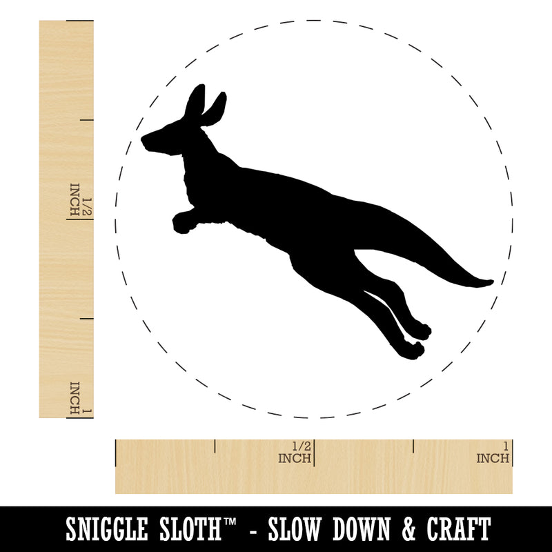 Kangaroo Jumping Solid Rubber Stamp for Stamping Crafting Planners