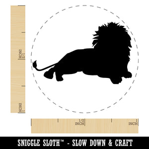 Lion Resting Solid Rubber Stamp for Stamping Crafting Planners