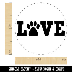 Love Paw Print Dog Cat Pet Text Rubber Stamp for Stamping Crafting Planners