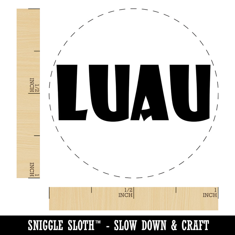 Luau Hawaii Fun Text Rubber Stamp for Stamping Crafting Planners