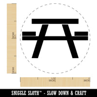 Picnic Table Solid Rubber Stamp for Stamping Crafting Planners