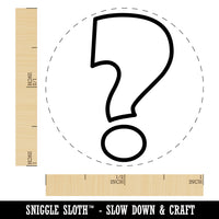 Question Mark Bold Outline Rubber Stamp for Stamping Crafting Planners