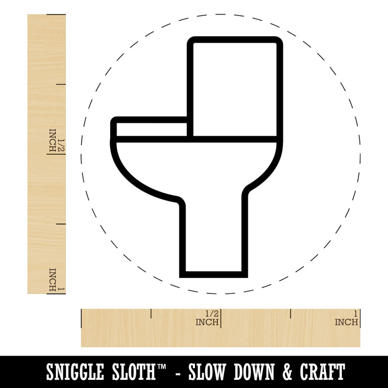 Toilet Symbol Outline Rubber Stamp for Stamping Crafting Planners