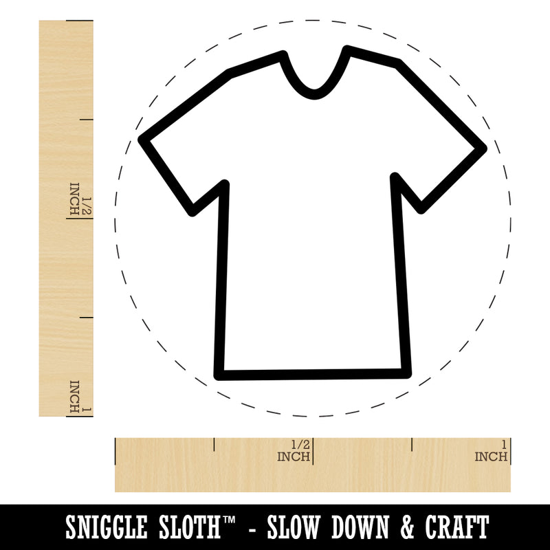 T-Shirt Laundry Outline Rubber Stamp for Stamping Crafting Planners