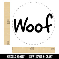 Woof Dog Fun Text Rubber Stamp for Stamping Crafting Planners