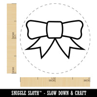 Bow Ribbon Outline Rubber Stamp for Stamping Crafting Planners