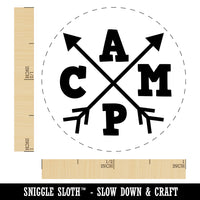 Camp Stylized with Arrows Rubber Stamp for Stamping Crafting Planners