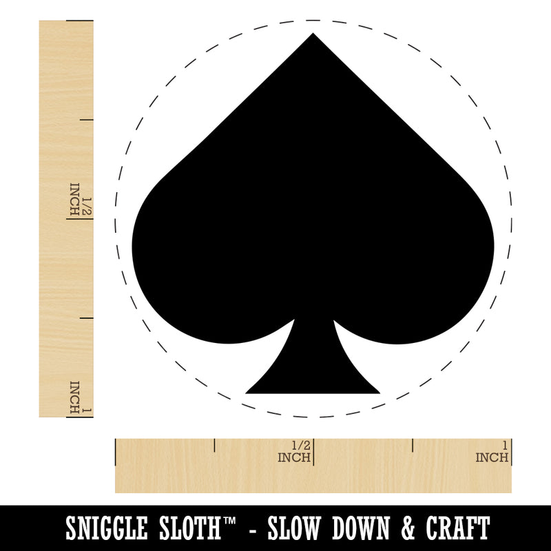 Card Suit Spades Rubber Stamp for Stamping Crafting Planners