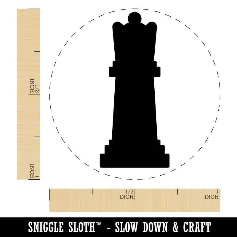 Chess Queen Piece Rubber Stamp for Stamping Crafting Planners