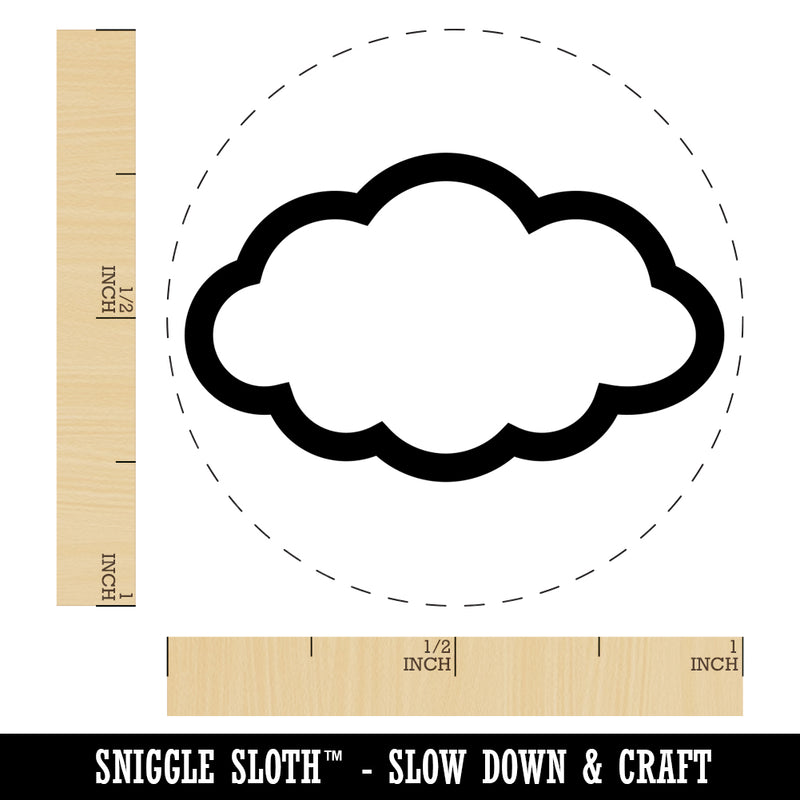 Cloud Outline Rubber Stamp for Stamping Crafting Planners