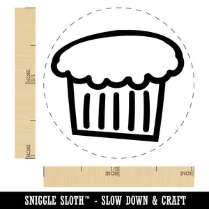 Cupcake Doodle Rubber Stamp for Stamping Crafting Planners