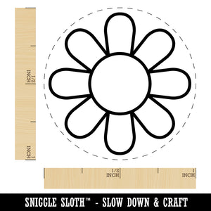Daisy Flower Rubber Stamp for Stamping Crafting Planners